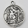Pendant Zinc Alloy Jewelry Findings Lead-free, 27x22mm Hole:2mm Sold by Bag