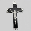 Pendant Zinc Alloy Jewelry Findings Lead-free, Cross 47x27mm Hole:2mm Sold by Bag