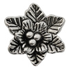 Pendant Zinc Alloy Jewelry Findings Lead-free, Flower 27x27mm Hole:3.5mm Sold by Bag