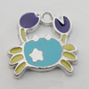 Pendant Zinc Alloy Enamel Jewelry Findings Lead-free, Animal 17x17mm Hole:2mm Sold by Bag