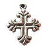 Pendant, Lead-free Zinc Alloy Jewelry Findings, Cross 16x20mm Hole:1.5mm, Sold by Bag