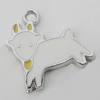 Pendant Zinc Alloy Enamel Jewelry Findings Lead-free, Sheep mm Hole:mm Sold by Bag