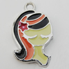 Pendant Zinc Alloy Enamel Jewelry Findings Lead-free, Animal 22x14mm Hole:2mm Sold by Bag