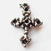 Pendant, Lead-free Zinc Alloy Jewelry Findings, Cross 15x21mm Hole:1mm, Sold by Bag