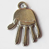 Pendant, Lead-free Zinc Alloy Jewelry Findings, Hand 25x28mm Hole:3mm, Sold by Bag