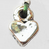 Pendant, Lead-free Zinc Alloy Jewelry Findings, Heart 6x8mm Hole:1mm, Sold by Bag