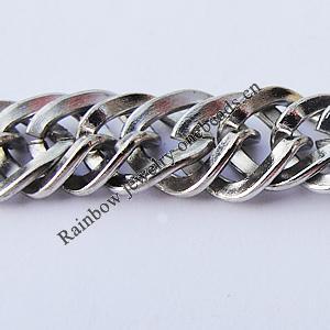 Iron Jewelry Chains, Lead-free Link's size:9.5x7.9mm, thickness:1.5mm, Sold by Group