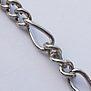 Iron Jewelry Chains, Lead-free Link's size:8x4mm, 3x3.2mm, Sold by Group  