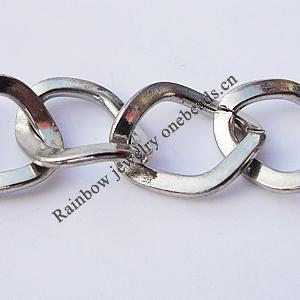 Iron Jewelry Chains, Lead-free Link's size:13.5x16mm, thickness:2.2mm, Sold by Group  