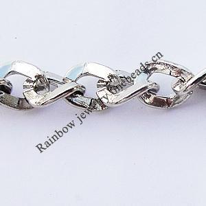 Iron Jewelry Chains, Lead-free Link's size:5.5x4mm, thickness:1mm, Sold by Group  