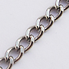 Iron Jewelry Chains, Lead-free Link's size:4.9x3.3mm, thickness:0.9mm, Sold by Group  