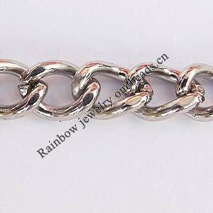 Iron Jewelry Chains, Lead-free Link's size:6.2x5mm, thickness:1.1mm, Sold by Group  