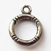 Pendant, Lead-free Zinc Alloy Jewelry Findings, Donut 12x26mm Hole:2mm, Sold by Bag