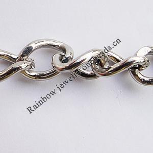 Iron Jewelry Chains, Lead-free Link's size:10.2x7.5mm, thickness:1.8mm, Sold by Group  