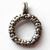 Pendant, Lead-free Zinc Alloy Jewelry Findings, Donut 16x22mm Hole:3mm, Sold by Bag