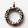 Pendant, Lead-free Zinc Alloy Jewelry Findings, Donut 17x22mm Hole:2mm, Sold by Bag