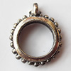 Pendant, Lead-free Zinc Alloy Jewelry Findings, Donut 18x22mm Hole:2mm, Sold by Bag