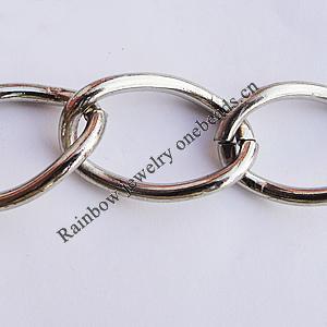 Iron Jewelry Chains, Lead-free Link's size:24.2x16.5mm, thickness:2.1mm, Sold by Group  