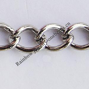 Iron Jewelry Chains, Lead-free Link's size:5.6x4mm, thickness:0.4mm, Sold by Group  