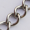 Iron Jewelry Chains, Lead-free Link's size:9x7.9mm, thickness:1.5mm, Sold by Group  