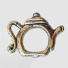 Pendant, Lead-free Zinc Alloy Jewelry Findings, Kettle 16x21mm Hole:3mm, Sold by Bag