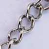Iron Jewelry Chains, Lead-free Link's size:3.5x3.1mm, thickness:0.5mm, Sold by Group  