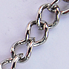 Iron Jewelry Chains, Lead-free Link's size:3.5x3.1mm, thickness:0.5mm, Sold by Group  