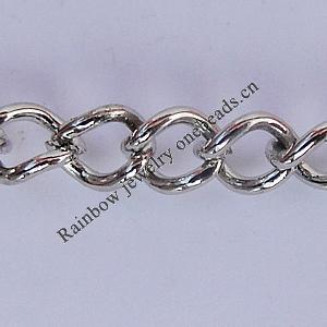 Iron Jewelry Chains, Lead-free Link's size:3.5x3.1mm, thickness:0.5mm, Sold by Group  