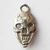 Pendant, Lead-free Zinc Alloy Jewelry Findings, Skeleton 12x23mm Hole:2mm, Sold by Bag