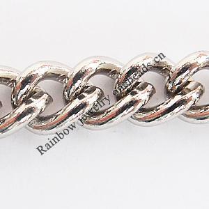 Iron Jewelry Chains, Lead-free Link's size:5.9x4.5mm, thickness:1.1mm, Sold by Group  