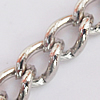 Iron Jewelry Chains, Lead-free Link's size:6.5x4.5mm, thickness:1.1mm, Sold by Group  