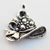 Pendant, Lead-free Zinc Alloy Jewelry Findings, Hat 14x10mm Hole:1mm, Sold by Bag