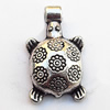 Pendant, Lead-free Zinc Alloy Jewelry Findings, Turtles 12x19mm Hole:1.5mm, Sold by Bag