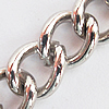 Iron Jewelry Chains, Lead-free Link's size:7.3x6.2mm, thickness:1.3mm, Sold by Group  