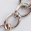 Iron Jewelry Chains, Lead-free Link's size:9.5x7mm, thickness:1.5mm, Sold by Group  