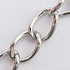 Iron Jewelry Chains, Lead-free Link's size:13.7x8.2mm, thickness:2mm, Sold by Group  