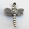 Pendant, Lead-free Zinc Alloy Jewelry Findings, Dragonflies 16x20mm Hole:1mm, Sold by Bag