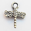 Pendant, Lead-free Zinc Alloy Jewelry Findings, Dragonflies 5.5x5mm Hole:1mm, Sold by Bag