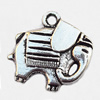 Pendant, Lead-free Zinc Alloy Jewelry Findings, Elephant 19x19mm Hole:2mm, Sold by Bag