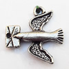 Pendant, Lead-free Zinc Alloy Jewelry Findings, Bird 18x19mm Hole:1.5mm, Sold by Bag