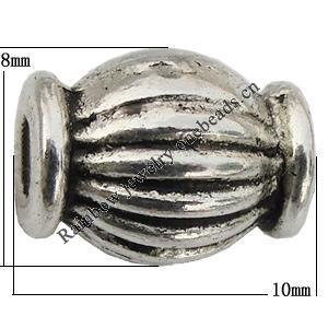 Bead Zinc Alloy Jewelry Findings Lead-free, Lantern 10x8mm, Hole:3mm Sold by Bag