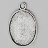 Pendant Zinc Alloy Jewelry Findings Lead-free, 25x16mm Hole:2mm Sold by Bag