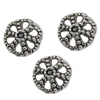 Bead Caps Zinc Alloy Jewelry Findings Lead-free, 12x12mm, Hole:1mm Sold by Bag