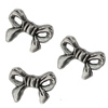 Bead Zinc Alloy Jewelry Findings Lead-free, Bowknot 14x10mm, Hole:1mm Sold by Bag