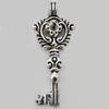 Pendant Zinc Alloy Jewelry Findings Lead-free, 46x20mm Hole:6mm Sold by Bag
