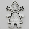 Pendant Zinc Alloy Jewelry Findings Lead-free, Child 26x16mm Hole:mm Sold by Bag