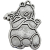 Pendant Zinc Alloy Jewelry Findings Lead-free, Panda 31x24mm Hole:1.5mm Sold by Bag