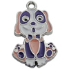 Pendant Zinc Alloy Enamel Jewelry Findings Lead-free, Dog 26x16mm Hole:2mm Sold by Bag