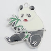 Pendant Zinc Alloy Enamel Jewelry Findings Lead-free, Panda 26x20mm Hole:2mm Sold by Bag