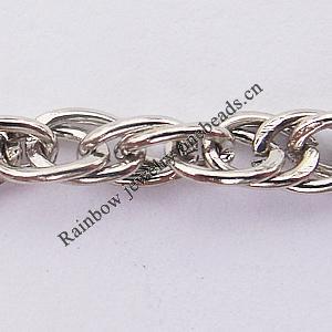 Iron Jewelry Chains, Lead-free Link's size:4.1x3.1mm, thickness:0.6mm, Sold by Group  